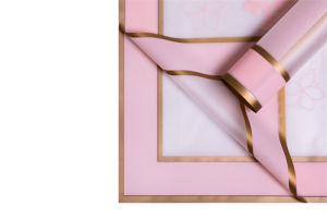 Kertas Bunga List Gold Flower Wrapping Cellophane Paper Untuk Buket Bucket Bunga Florist KB6270