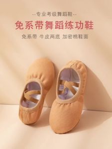 No-Tie Childrens Dance Shoes Soft Bottom Camel Girls Boys Physical Examination for Practice Dancing Shoes Ballet