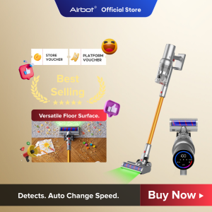 Airbot Hypersonics Pro Detect Cordless Vacuum | Green Laser Detection | Stick Handheld Vacuum Cleaner | HEPA Filter | Pets Friendly | Wireless