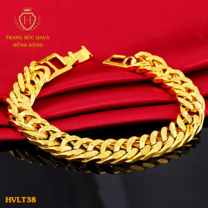 Lắc Tay Nam Vòng Tay Trơn Mắt Xích Titan Xi Mạ Vàng Non 24k Thật Cao Cấp (Không Bị Xỉn Đen) - Trang Sức Hava Hong Kong