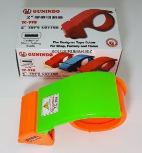 Dispenser lakban Gunindo pemotong isolasi tajam 2" hijau orange 2 in
