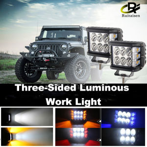 Led light 45W Led Pod LED Work Light Dual Side Shooter Off Road Flashing Light For Car Truck Jeep Pickup Boat Suv