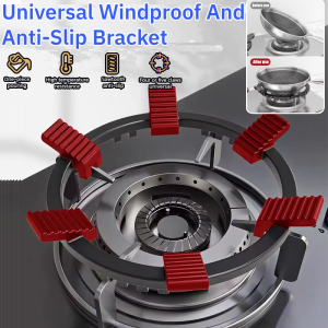 Universal Windproof And Anti-Slip Bracket For Gas Stove Natural Gas Range Hood Windproof Energy Saving Pan Stand