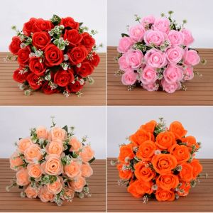 👉【Miễn phí ship cho 1 sản phẩm】ALLLUCK 18 Đầu Bông Hoa Hạnh Phúc Thực Sự 8 màu sắc Mini Hoa Ngày Valentine Chất lượng cao Quà tặng ảnh Hoa hồng giả tự nhiên Đồ trang trí nhà cửa
