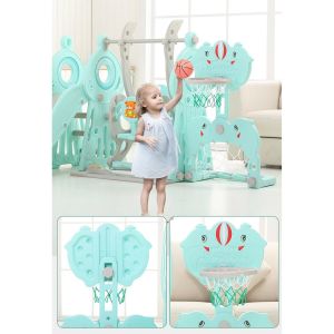 PEROSOTAN & AYUNAN ANAK Wahana bermain multi aktifitas di lengkapi dengan pengaman pijakan tangga serta jaring basket