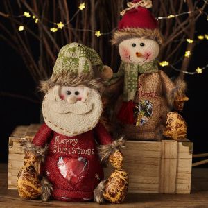 WarmWowo ส่งสินค้าจากประเทศไทย ถุงของขวัญ ถุงของขวัญวันคริสต์มาส มีซิป ถุงของขวัญคริสต์มาสตุ๊กตา