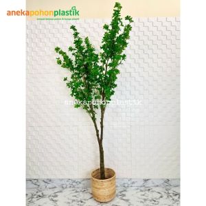 Pohon Artificial Tanaman Hias Daun Semanggi T170 Latex Cover Pot Rotan Ulir Hiasan Dekorasi Cafe Aesthetic