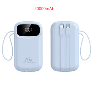 20000mAh Power Bank | PD 22.5W Fast Charging | Dual-Cable Portable Charger