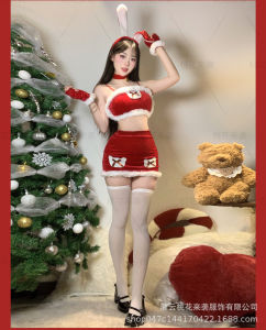 U Gonna S Christmas Sleepwear for Women Dress Red Sleeveless Push Up Lingerie Nightwear Fashion 2025 New Design Elastic Party Christmas Gift