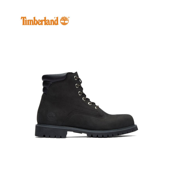 timberland men's alburn 6 inch waterproof boots black nubuck