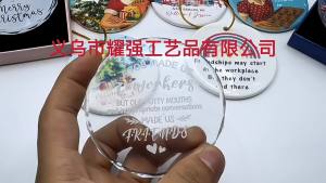 [COD] Hot-selling variety of Christmas ceramic pendants Christmas tags accessories with double-sided logo printing available in stock