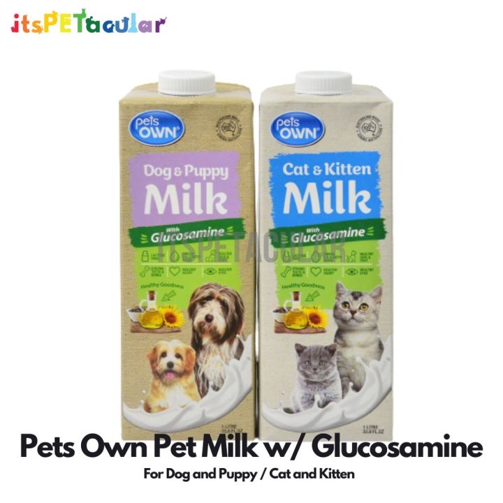 Pets Own Milk Pet Milk w Glucosamine 1 Liter (For Dog and Puppy Cat and