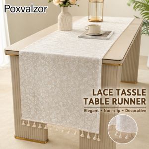 Bohemian Style Table Runner Lace Semisheer Cheesecloth Wed Birthday Party Dec Gauze Tablecloth