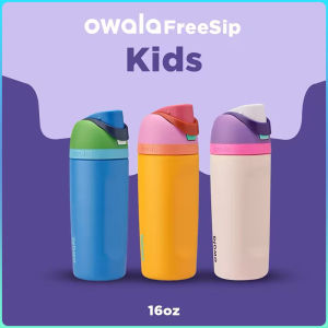 Owala Kids FreeSip 16oz Water Bottle Stainless Steel Insulated Double Wall Leak Proof Straw