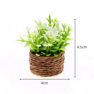 YUDESHUI 1:12 Cây cảnh thu nhỏ cho nhà búp bê Nhựa Mini Hoa đã hoàn thành Đa phong cách Phụ kiện mô hình nhà búp bê ngoài trời Đồ trang trí nhà búp bê thu nhỏ