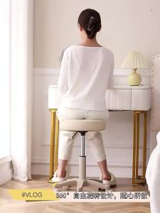 Adjustable Salon Stool with Wheels Adjustable Chair low dressing stool with wheel Backrest Bar Stool roller stool