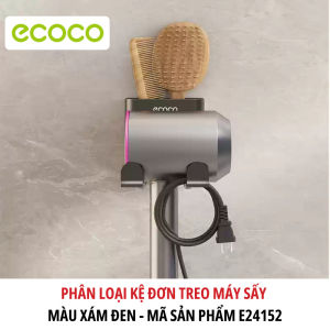 Kệ để đồ đa năng 3in1 ECOCO hợp kim nhôm tĩnh điện không khoan vít thế hệ mới tích hợp đựng giấy treo máy sấy nhà tắm