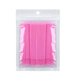 200pcs/100pcs Disposable Micro Brush Eyelash Cleaner Grafting Stick Makeup Brush Removal Cotton Swab Brush