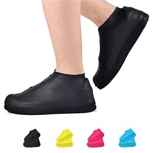 Bọc giày không thấm nước chống trượt chống nước overshoes cao su silicon bọc giày đi mưa đi xe đạp ngoài trời bảo vệ áp dụng cho nam giới phụ nữ trẻ em (lớn Đen)