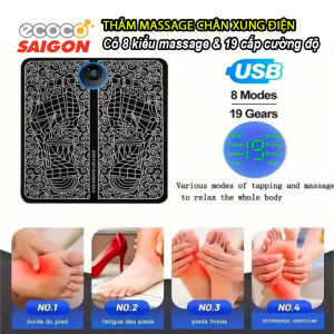 Thảm Massage Chân Xung Điện EMS Có LED Hiển Thị 8 Cách Thức Xoa Bóp Bàn Chân Giúp Tuần Hoàn Khí Huyết Đỡ Đau Mỏi