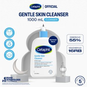 Cetaphil Gentle Skin Cleanser 1L Hydrating for All Skin Types With Glycerin Vitamin B3 & Pro-Vitamin B5 Non-Irritati