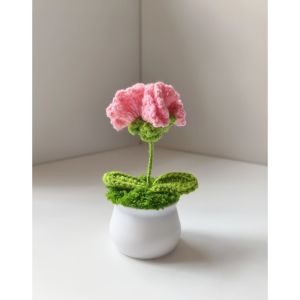 Hand Woven Artificial Flowers Simulated Sunflower Potted Plant Desktop Ornament Home Decoration Gift