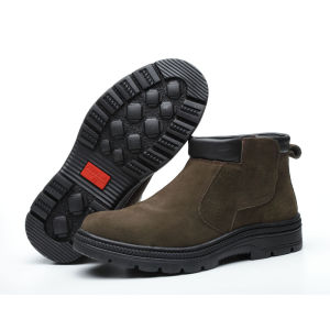 Profesional Sepatu Safety Boots Pria Cowok Outdoor Ujung Besi Kerja Proyek Olahraga Lapangan Safety Shoes Keren 090