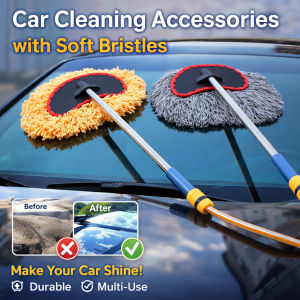 Soft Car Wash Mop Non Scratch Car Cleaning Brush Water Flow Design Gentle On Paint Home Vehicle Use Dust Removal Tool