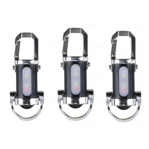 Multi-Function Keychain LED Flashlight Mini Pocket Light Torch Outdoor Waterproof Emergency Warning Light