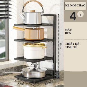 [ Mẫu Hot ] Kệ để xoong nồi nhiều tầng 3 màu sắc 3- 4- 5 tầng có thể điều chỉnh Thông Minh