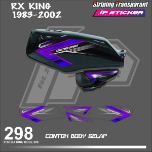RX KING 1983-2002  (COD) STIKER STRIPING MOTOR YAMAHA RX KING  HOLOGRAM DAN TRANSPARAN