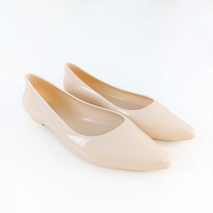 Sampai7an SPT-31 Sepatu Flat Jelly Shoes Wanita Wedges Glossy Kasual Woman Shoes Fashion Kerja Cewek Terbaru COD