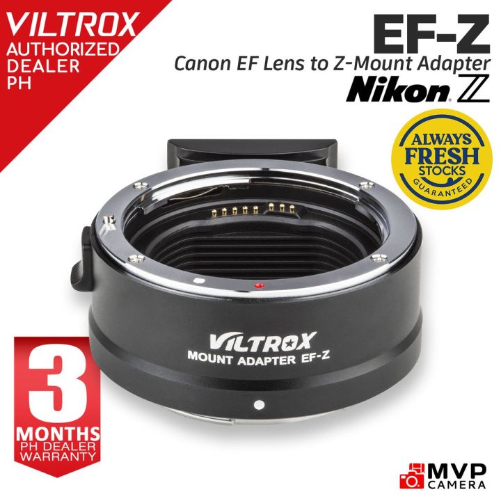 [AUTHORIZED PH] VILTROX EF-Z Autofocus AF Adapter for EF EFS lenses to  Nikon Z Z-Mount MVP CAMERA Lazada PH