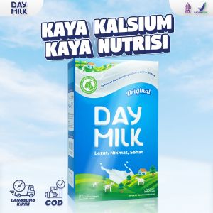 Daymilk – Susu Kambing Etawa Bubuk 100% Original Rasa Coklat & Vanilla Jaga Daya Tahan Tubuh Tingkatkan Kepadatan Tulang Cegah Osteoporosis Tulang Keropos Isi 200gr