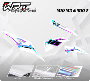 Striping Mio m3-Stiker Mio z/m3 Rainbow v2