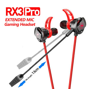 Tai Nghe Gaming XMOWI RX3 Mic kép tai nghe nhét tai chuyên dùng chơi pubg game mobile-Tăng kèm cáp chuyển đổi để dùng cho máy tính laptop