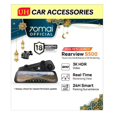 70MAI S500 REARVIEW DASHCAM WIDE WITH NIGHT VISION BACKUP CAMERA RC13
