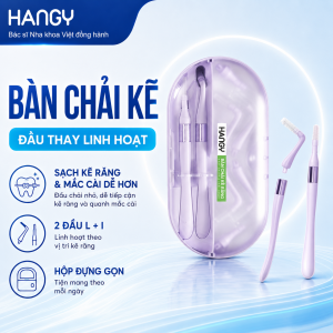 Bàn Chải Kẽ Răng HANGY | 18 Đầu Thay – Vệ Sinh Kẽ Răng & Mắc Cài Răng Niềng