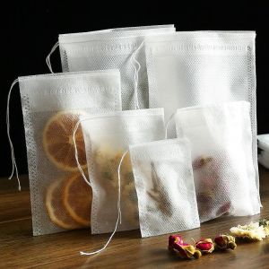 (GIÁ TỐT) 100 cái Túi lọc trà / túi vải không dệt dây rút cao cấp có kiểm định đủ size - ALLIN