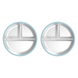 Nonrust Steel Plate With Silicone Suction Base Heat Resistant Nonslip Dish For Family Dining And Outdoor Picnics