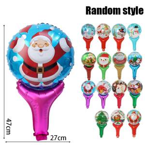 YESPERY แถบคาดศีรษะเป่าลมบอลลูนคริสมาสต์20ชิ้นซานตาคลอสมนุษย์หิมะลูกโป่งฟอยล์คริสต์มาสของตกแต่งงานเลี้ยงคริสต์มาสของขวัญสำหรับเด็ก