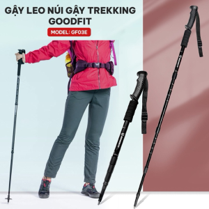 Gậy leo núi đi bộ trekking GoodFit GF03E hợp kim nhôm rút gọn chính hãng TPHCM