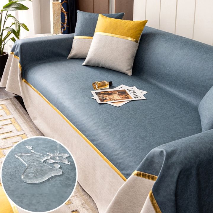 Waterproof Sofa Cover Dust Proof Sofa Blanket Universal Anticat Scratch Corner Couch Cover L