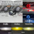 IBRIGHT ZE500 Biled 2,5inc Lampu Utama Blue Lens App Temperatur. 