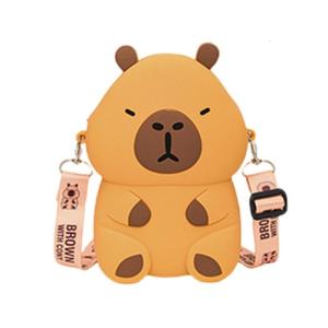 Thuận tiện capybara Túi đeo chéo Silicone ví đeo vai cartppm Satchel PURSE cho trẻ em gái vui vẻ món quà sinh nhật