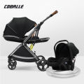 Combo bộ Xe đẩy nôi và nôi xách tay kiêm ghế ô tô COBALLE cao cấp thiết kế ĐỨC, dáng thể thao với nhiều quà tặng hấp dẫn. 