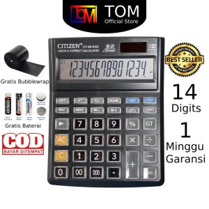 Kalkulator CITIZEN CT 9614 GC 14 Digit - Calculator Check Dual Two 2 Power