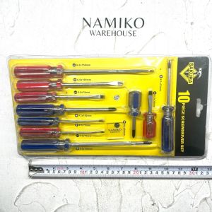 Obeng SAKURA set 10 pcs plus minus