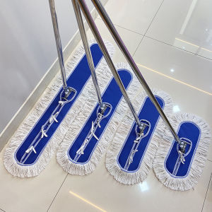 <𝙇𝙖𝙯𝙈𝙖𝙡𝙡> Large Flat Mop Floor Broom Mop Sweeper Dust Clean Microfiber Home Hotel Office Industrial