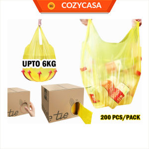 【COZYCASA】8-Fold Bottom Garbage Bag | Strong Vest Tie Trash Bag | Leak-Proof HDPE Waste Bag